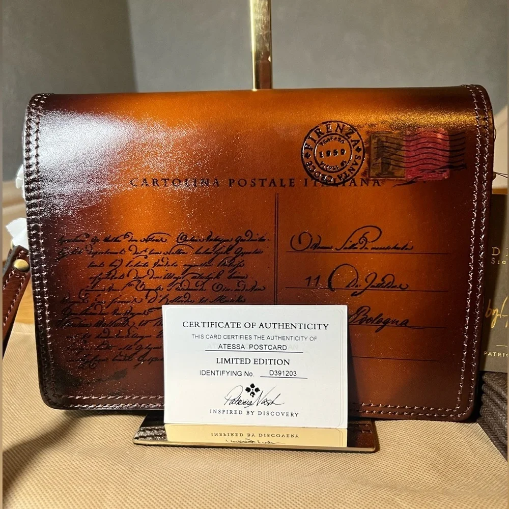 NWT Patricia Nash Discovery Collection: Atessa Postcard Leather Crossbody